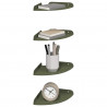 Półka wisząca z półką 4 pcs Zielony oliwkowy 18 x 18 x 2 cm