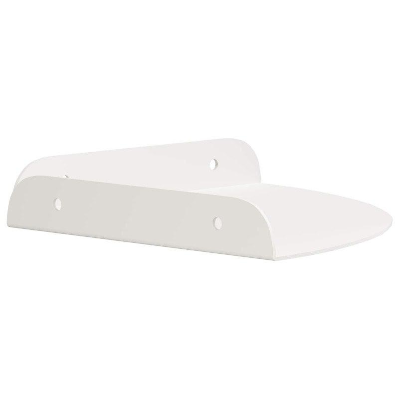 Półka wisząca z półką 2 pcs Biały 18 x 18 x 2 cm