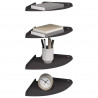 Półka wisząca z półką 4 pcs Czarny 24 x 24 x 2 cm