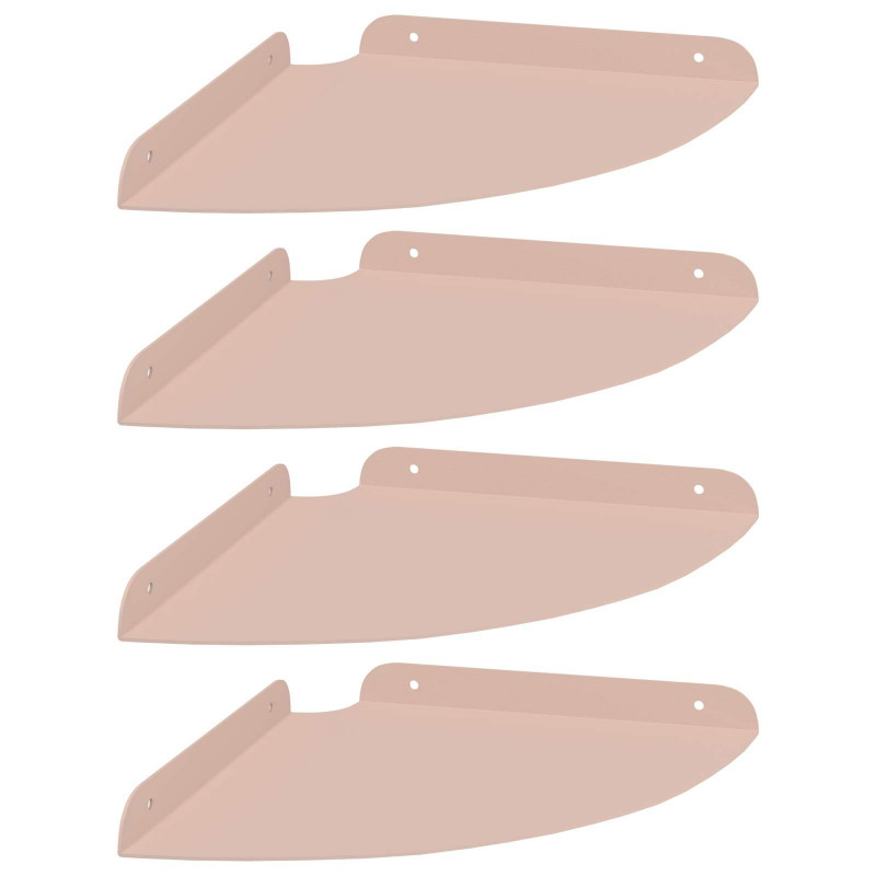 Półka wisząca z półką 4 pcs Różowy 24 x 24 x 2 cm