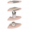 Półka wisząca z półką 4 pcs Różowy 24 x 24 x 2 cm
