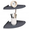 Półka wisząca z półką 2 pcs Antracyt 24 x 24 x 2 cm
