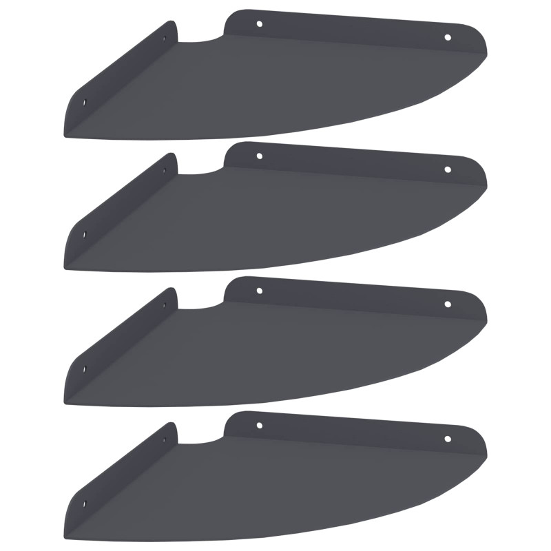 Półka wisząca z półką 4 pcs Antracyt 24 x 24 x 2,3 cm