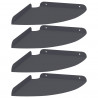 Półka wisząca z półką 4 pcs Antracyt 24 x 24 x 2,3 cm