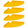 Półka wisząca z półką 4 pcs Musztardowy Żółty 24 x 24 x 2 cm