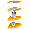 Półka wisząca z półką 4 pcs Musztardowy Żółty 24 x 24 x 2 cm