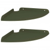 Półka wisząca z półką 2 pcs Zielony oliwkowy 24 x 24 x 2 cm