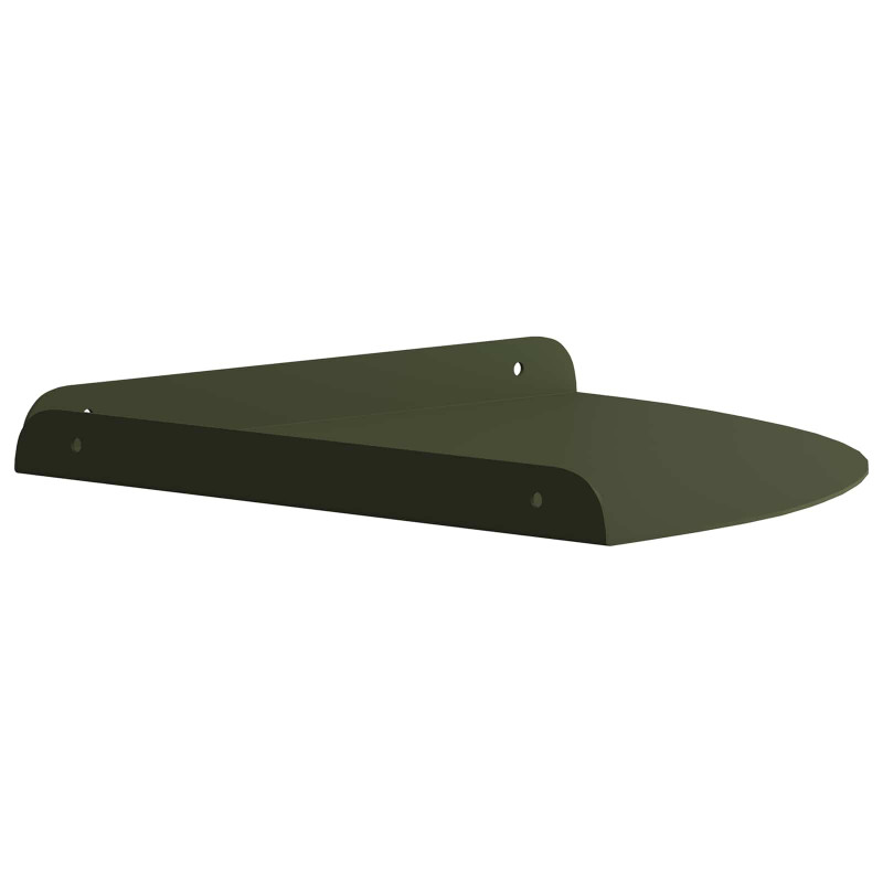 Półka wisząca z półką 2 pcs Zielony oliwkowy 24 x 24 x 2 cm