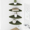 Półka wisząca z półką 4 pcs Zielony oliwkowy 24 x 24 x 2 cm