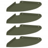 Półka wisząca z półką 4 pcs Zielony oliwkowy 24 x 24 x 2 cm