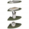 Półka wisząca z półką 4 pcs Zielony oliwkowy 24 x 24 x 2 cm