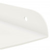 Półka wisząca z półką 2 pcs Biały 24 x 24 x 2 cm