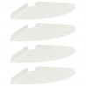 Półka wisząca z półką 4 pcs Biały 24 x 24 x 2 cm