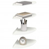Półka wisząca z półką 4 pcs Biały 24 x 24 x 2 cm