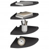Półka wisząca z półką 4 pcs Czarny 30 x 30 x 2 cm