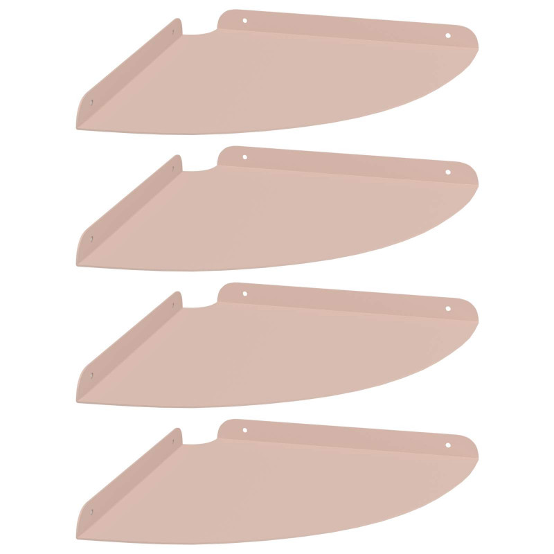 Półka wisząca z półką 4 pcs Różowy 30 x 30 x 2 cm