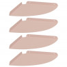 Półka wisząca z półką 4 pcs Różowy 30 x 30 x 2 cm