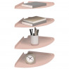 Półka wisząca z półką 4 pcs Różowy 30 x 30 x 2 cm