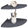 Półka wisząca z półką 2 pcs Antracyt 30 x 30 x 2 cm