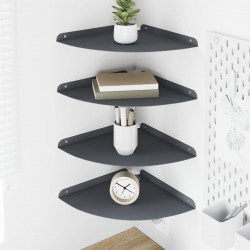 Półka wisząca z półką 4 pcs Antracyt 30 x 30 x 2 cm