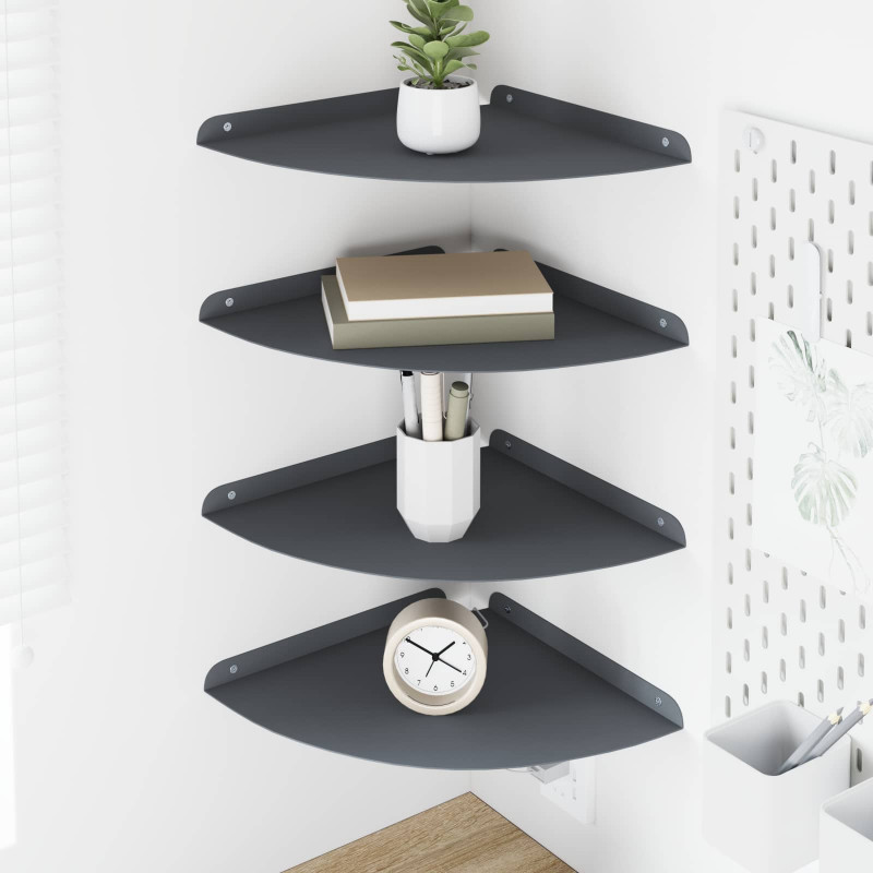 Półka wisząca z półką 4 pcs Antracyt 30 x 30 x 2 cm