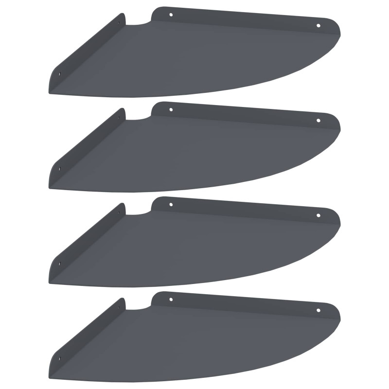 Półka wisząca z półką 4 pcs Antracyt 30 x 30 x 2 cm