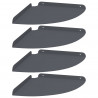 Półka wisząca z półką 4 pcs Antracyt 30 x 30 x 2 cm