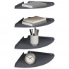 Półka wisząca z półką 4 pcs Antracyt 30 x 30 x 2 cm