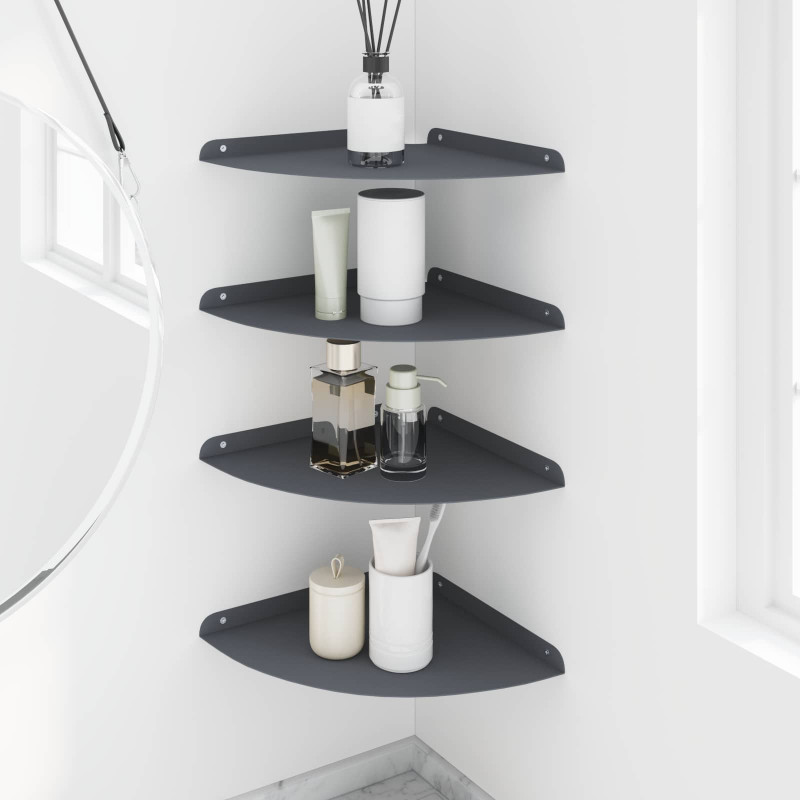 Półka wisząca z półką 4 pcs Antracyt 30 x 30 x 2 cm