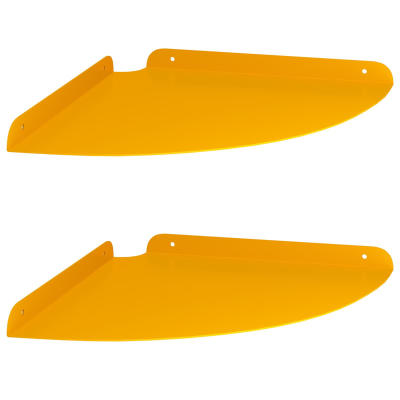 Półka wisząca z półką 2 pcs Musztardowy Żółty 30 x 30 x 2 cm