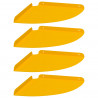 Półka wisząca z półką 4 pcs Musztardowy Żółty 30 x 30 x 2 cm