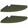 Półka wisząca z półką 2 pcs Zielony oliwkowy 30 x 30 x 2 cm