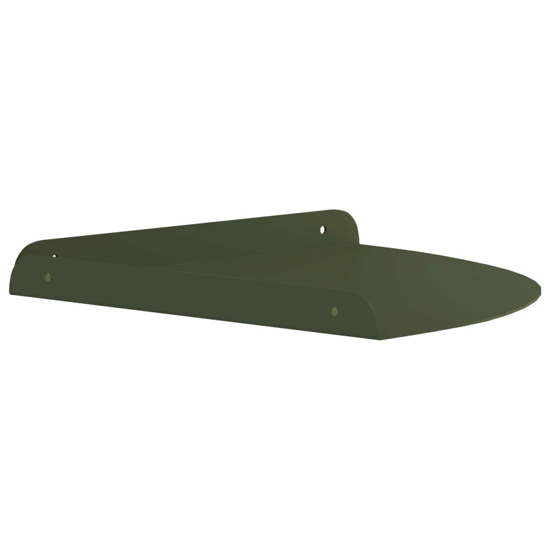 Półka wisząca z półką 2 pcs Zielony oliwkowy 30 x 30 x 2 cm