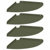 Półka wisząca z półką 4 pcs oliwkowy 30 x 30 x 2 cm