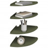Półka wisząca z półką 4 pcs oliwkowy 30 x 30 x 2 cm