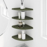 Półka wisząca z półką 4 pcs oliwkowy 30 x 30 x 2 cm
