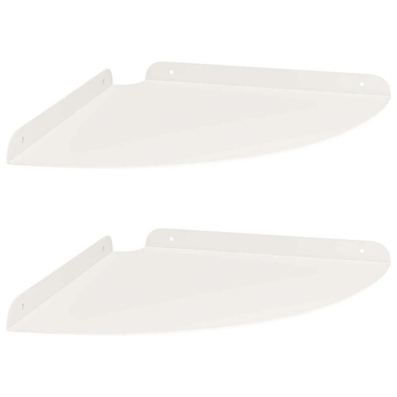 Półka wisząca z półką 2 pcs Biały 30 x 30 x 2 cm