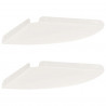 Półka wisząca z półką 2 pcs Biały 30 x 30 x 2 cm