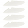 Półka wisząca z półką 4 pcs Biały 30 x 30 x 2 cm