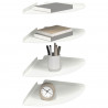 Półka wisząca z półką 4 pcs Biały 30 x 30 x 2 cm