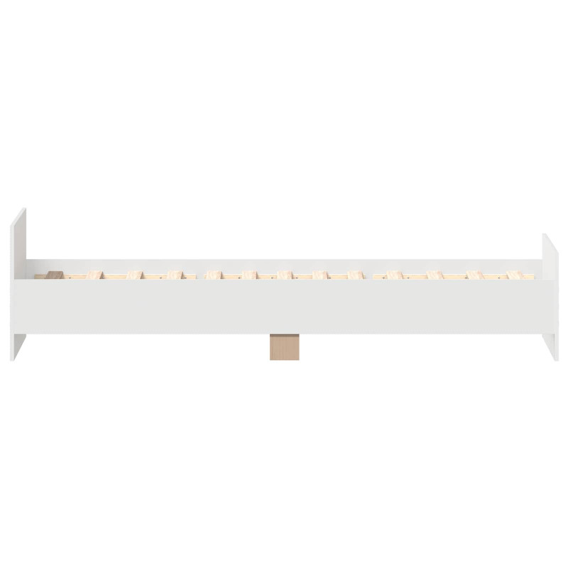 Rama łóżka z wezgłowiem Biały 80 x 200 cm Drewno inżynieryjne