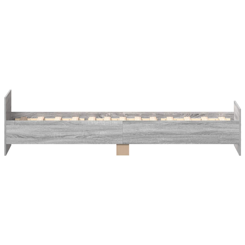 Rama łóżka z wezgłowiem Szary Sonoma 80 x 200 cm