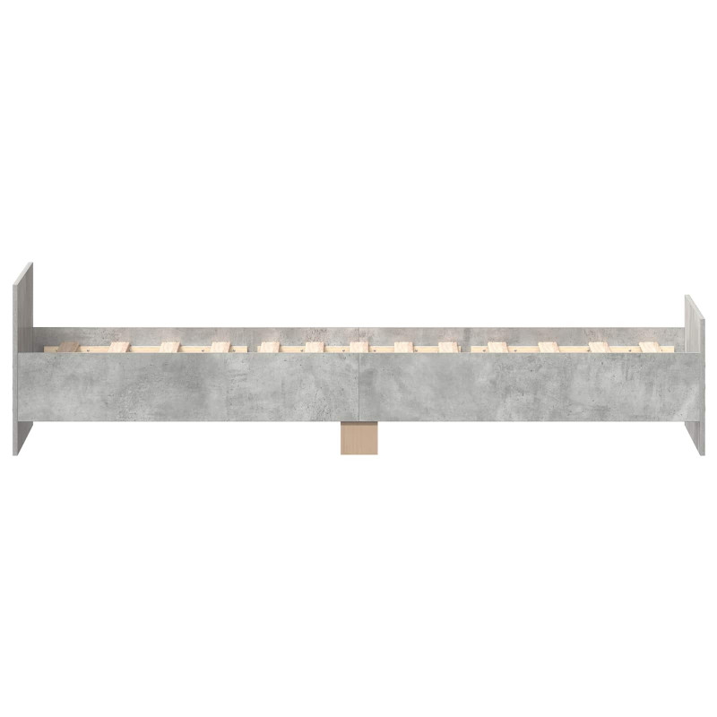 Rama łóżka z wezgłowiem Betonowy szary 80 x 200 cm