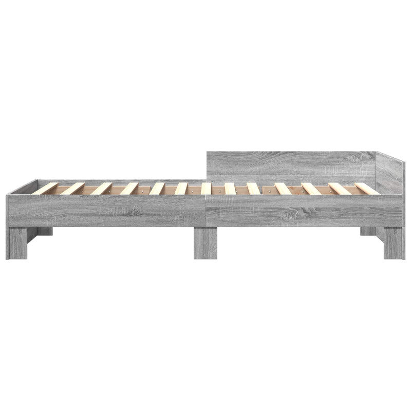 Rama łóżka z wezgłowiem Szary Sonoma 80 x 200 cm