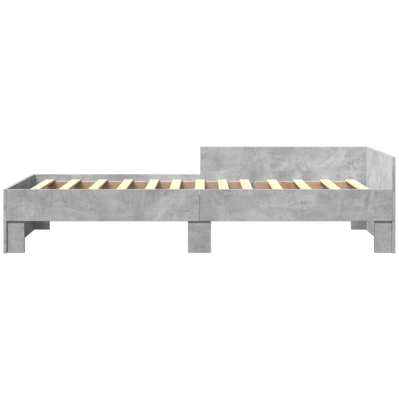 Rama łóżka z wezgłowiem Betonowy szary 80 x 200 cm