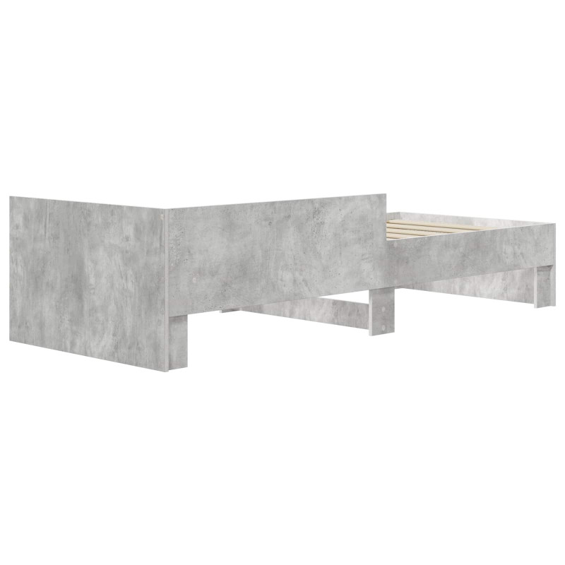 Rama łóżka z wezgłowiem Betonowy szary 80 x 200 cm