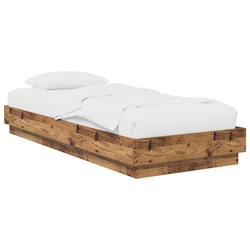 Rama łóżka podłogowego Stare drewno 80 x 200 cm