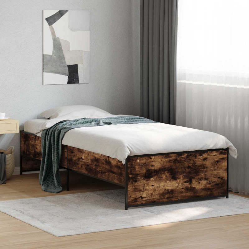 Ramka łóżka Dąb wędzony 80 x 200 cm Drewno inżynieryjne