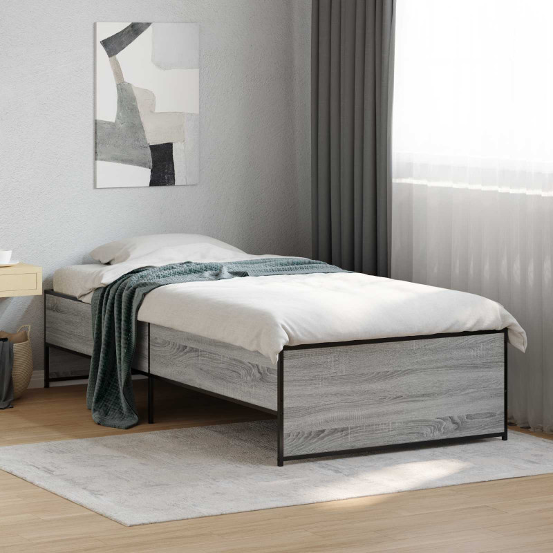 Ramka łóżka Szary Sonoma 80 x 200 cm Drewno inżynieryjne