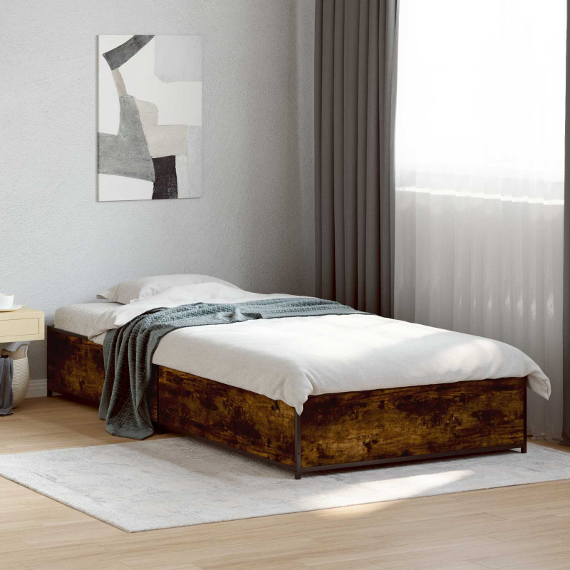 Ramka łóżka Dąb wędzony 80 x 200 cm Drewno inżynieryjne